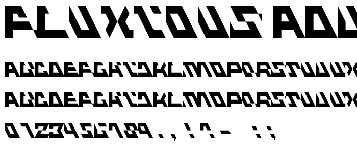 Fluxious Advance Bold font